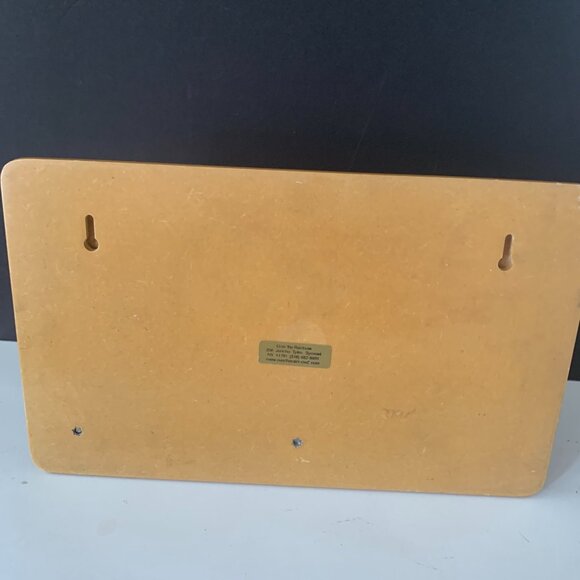 OVER THE RAINBOW BENJAMIN WOODEN COAT RACK HANDCRAFTED HANGER 13.5" BY 8.5" - Picture 4 of 5